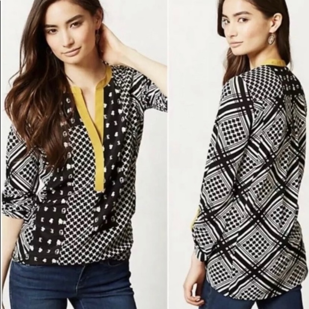 Anthropologie Zambi Popover Blouse